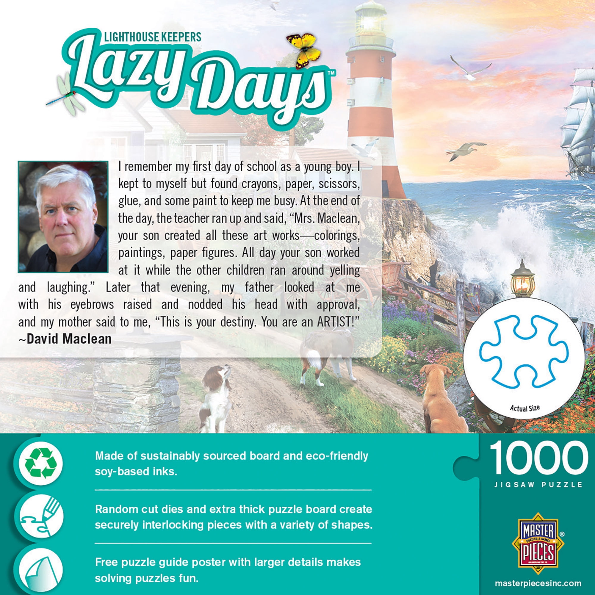 Masterpieces 1000 Lazy Days Assortment Interlocking Jigsaw Puzzle for Adults with 4 Unique Styles to Choose
