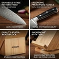 thumbnail image 3 of FOHERE Knife Set, 360° Rotatable Knife Holder with Phone Stand, 6-Pieces High Carbon Stainless Steel Knife Set, Built-In Sharpener, 3 of 11