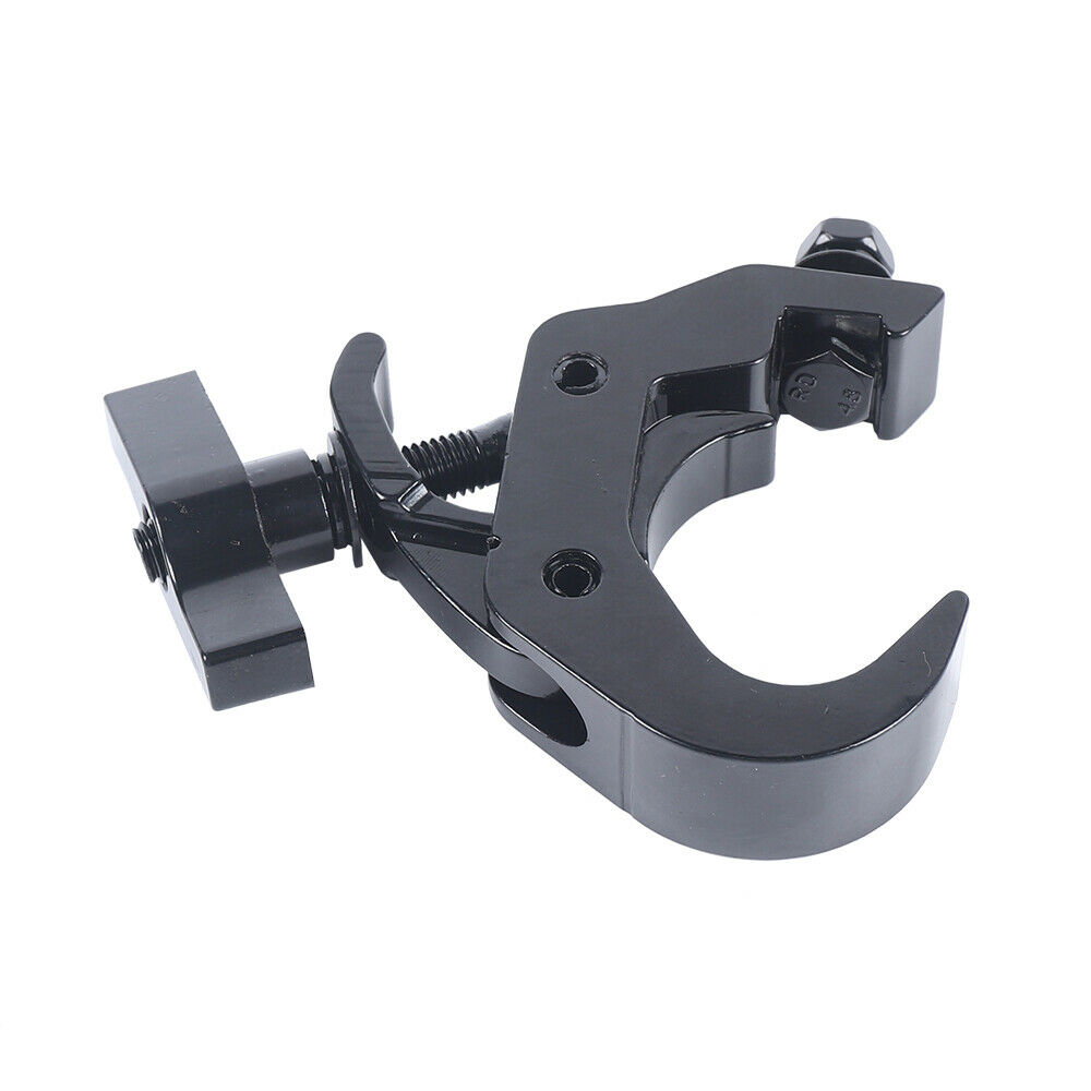 8 Pack 330lbs Heavy Duty Stage Lighting Clamps – DJ Truss Hook Clamp Set for Stage Lights, Par Lights, and Spot Lights (Black, Aluminum Alloy)