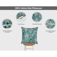 thumbnail image 3 of VargottamSquare Pillow Cover - Decorative Pillow Covers16x16 Inches,PrintedTeal BlueThemePillowcase, DecorativeSquareCushionCovers, 3 of 6