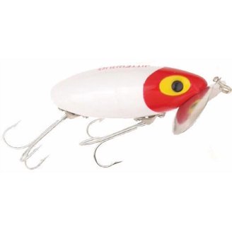 Arbogast double jointed jitterbug topwater lure, pat.#'s on lip