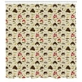 thumbnail image 3 of Ambesonne Mushroom Shower Curtain, Wild Forest Bees Dots, 69"Wx84"L, Multicolor, 3 of 3