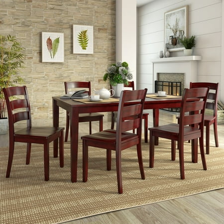 Red Patio Dining Sets Lexington 7-Piece Dining Set with 60