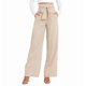 thumbnail image 2 of Pantalones Palazzo de Pierna para Mujer, con Cinturón, Cintura Alta, Informales, Holgados, Largos y con Bolsillos. Albaricoque L, 2 of 8