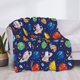 thumbnail image 3 of Fotbe Space Planet Manta de Franela con Estampado, Manta Ultrasuave para Cama, Sofá, Auto, Hipoalergénica y Antibolitas-80"x60", 3 of 6