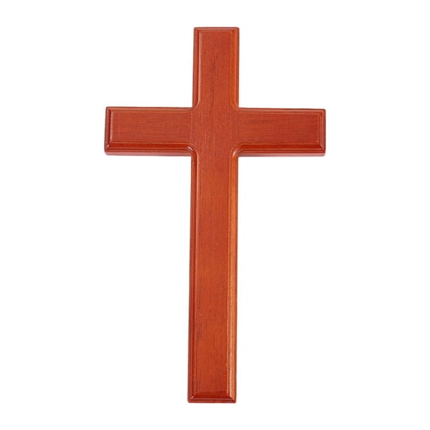 Cruz de madera para colgar en la pared, adorno cristiano decorativo, estatua religiosa espiritual 30 centímetros