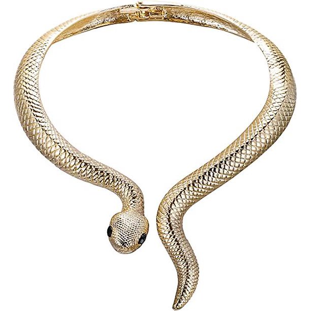 Cadena de serpiente de estilo vintage para mujer en oro