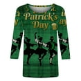 thumbnail image 5 of HOMBOM Womens St.Patricks Day Shirts Irish Graphic Tees 3/4 Sleeve Cute Gnomes Print Crewneck Multicolor Spring Tops for Women Casual, 5 of 8