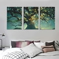 thumbnail image 3 of JRXY tree of life canvas wall art nature landscape fantasy forest water reflection fairy core green Bedroom living room office Wall Art vertical Hanging Removable Art Print wall decor,3 pcs 12x16x3pcs, 3 of 4