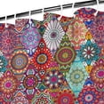 thumbnail image 3 of Waterproof Bohemian Shower Curtain 72x72 Inch Boho Style Polyester Unique Shower Curtain for Bathroom Hotel Home Decor with 12 Plastic Hooks, 3 of 5