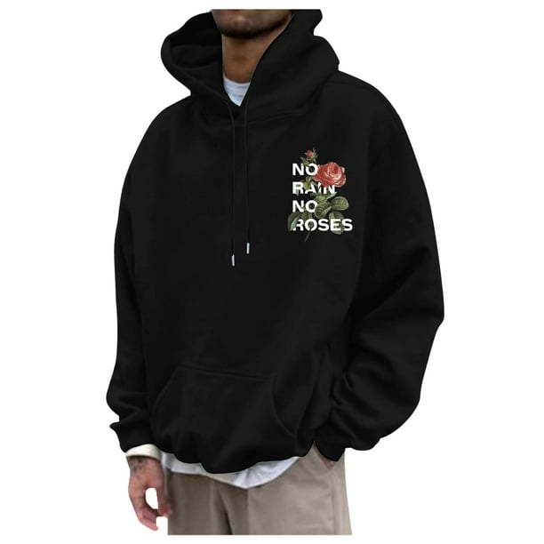MHFRRA Hoodies Men Men's Fashion Leisure Sports Flower Print