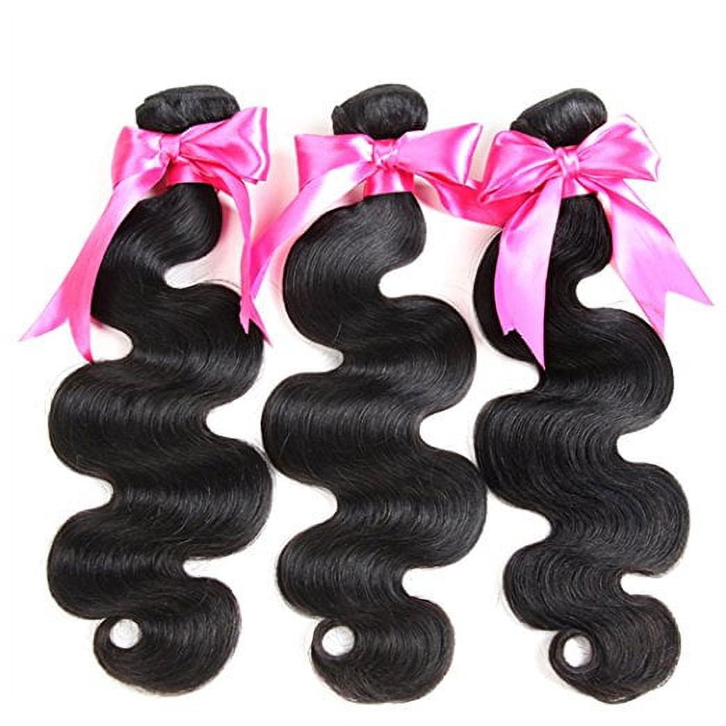 Ustar Affordable 100% Human Hair Body Wave One Bundle 10"-30"inch Natural BLACK 10"