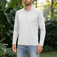thumbnail image 2 of ZIXKCGDSE Men's Long Sleeve Athletic Shirts 1/4 Pullover Zip Long Sleeve Lightweight Tops Size S, 2 of 4