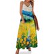 thumbnail image 1 of Vestido con estampado floral de flores pintadas al óleo, ropa de calle, vestidos casuales largos, vestido maxi vintage de verano, vestidos, regalo de cumpleaños, 1 of 7