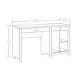 thumbnail image 2 of Pemberly Row Contemporary Engineered Wood Desk in Glacier Oak, 2 of 9