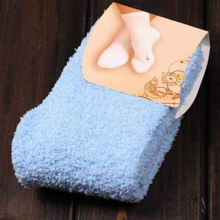 

Home Women Girls Soft Bed Floor Socks Warm Winter Pure Color Thicken Socks