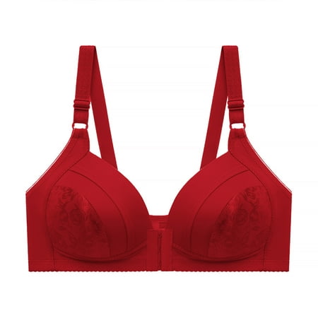 

Front Fastening Cotton Rich Bra for Ladies Women Non Wired Post Surgery Soft Stretch Wireless Push Up Bralette in Multiple Colour Plus Sizes Easy Open Comfort Wirefree Lingerie Underwear