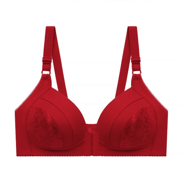 Timegard Front Closure Bras for Women Full Coverage Adjustable Strap No Underwire Bras Seniors Bras