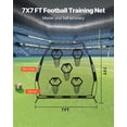 thumbnail image 3 of VEVOR 7 x 7 ft Football Trainer Throwing Net, Training Throwing Target Practice Net with 5 Target Pockets, Knotless Net Includes Straps and Portable Carry Case, Improve QB Throwing Accuracy, Black, 3 of 9