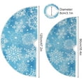 thumbnail image 3 of FMSHPON Various Blue White Snowflakes Xmas Christmas Tree Skirt Stand Mat for Holiday Party Decoration Indoor Outdoor 48 inches, 3 of 6