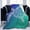 Blue Sea Turtle, variant on Palm Leaves Green Throw Blanket Fluffy Fleece Blankets Tropical Lightweight Travel Blanket Indoor Outdoor Blanket for Couch Sofa Bed 40"x30"
