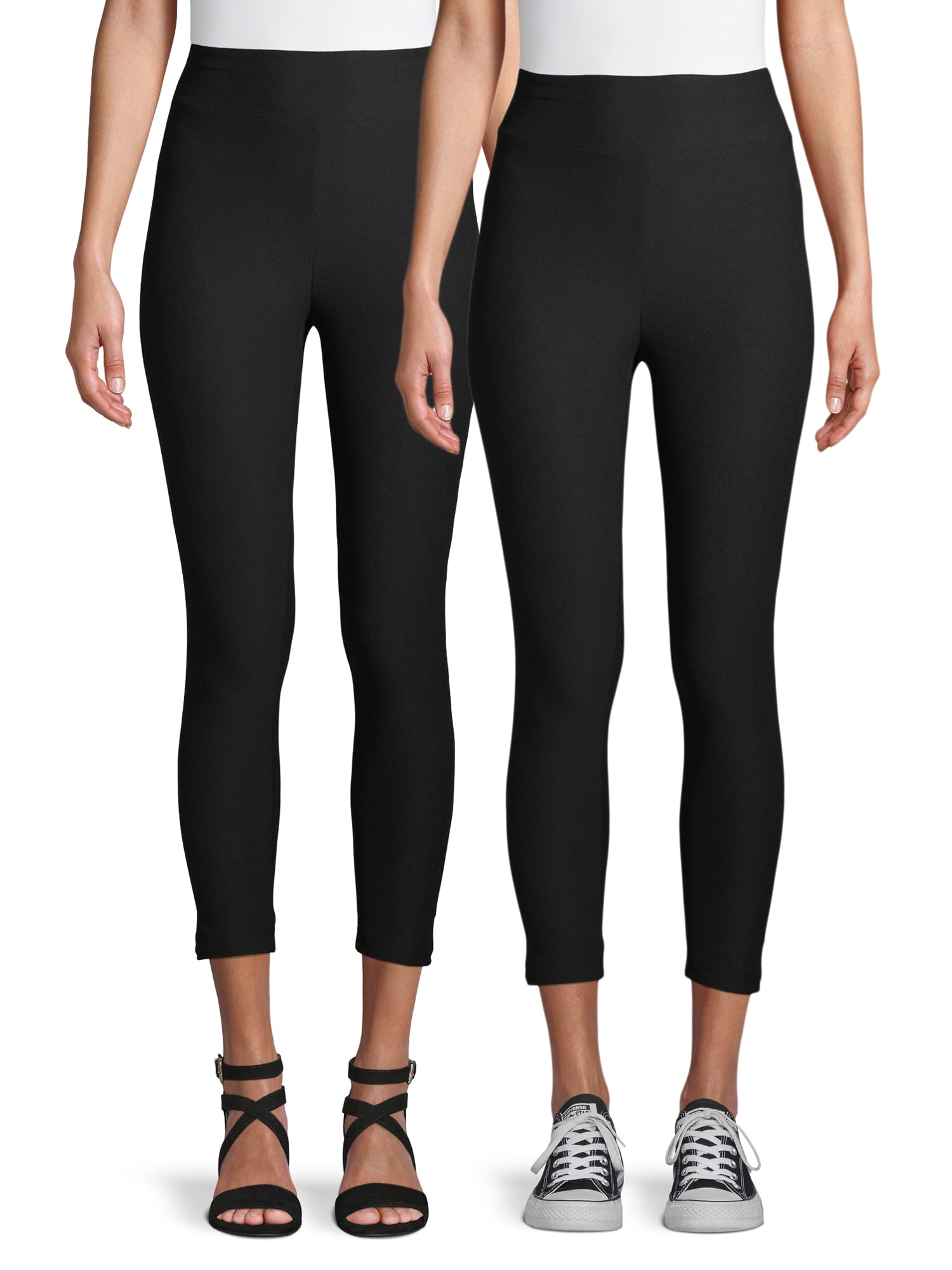 Time and Tru - Time and Tru Women's Capri Leggings, 2-Pack - Walmart.com - Walmart.com
