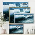 thumbnail image 4 of Designart 'The Ocean With Storm Waves' Nautical & Coastal Framed Canvas Wall Art Print, 4 of 5