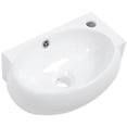 thumbnail image 3 of White Rectangle Ceramic Wall Mount Bathroom Sink | Acid and Stain Resistant in Bathroom | Smooth Ceramic Surface | Solves Installation Hassles with Included Hardware, 3 of 4