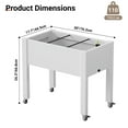 thumbnail image 2 of Raised Garden Bed - Outdoor Elevated Planter with Weatherproof Resin, Effective Drainage & 4 Swivel Wheels for Backyard, Patio and Balcony,White, 2 of 7