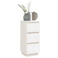 thumbnail image 2 of vidaXL Sideboard White 32x34x75 cm Solid Wood Pine, 2 of 5