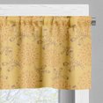 thumbnail image 5 of Ambesonne Garden Art Valance & Curtain, Outline Drawing Branches, 55"x30", Mustard Orange, 5 of 7