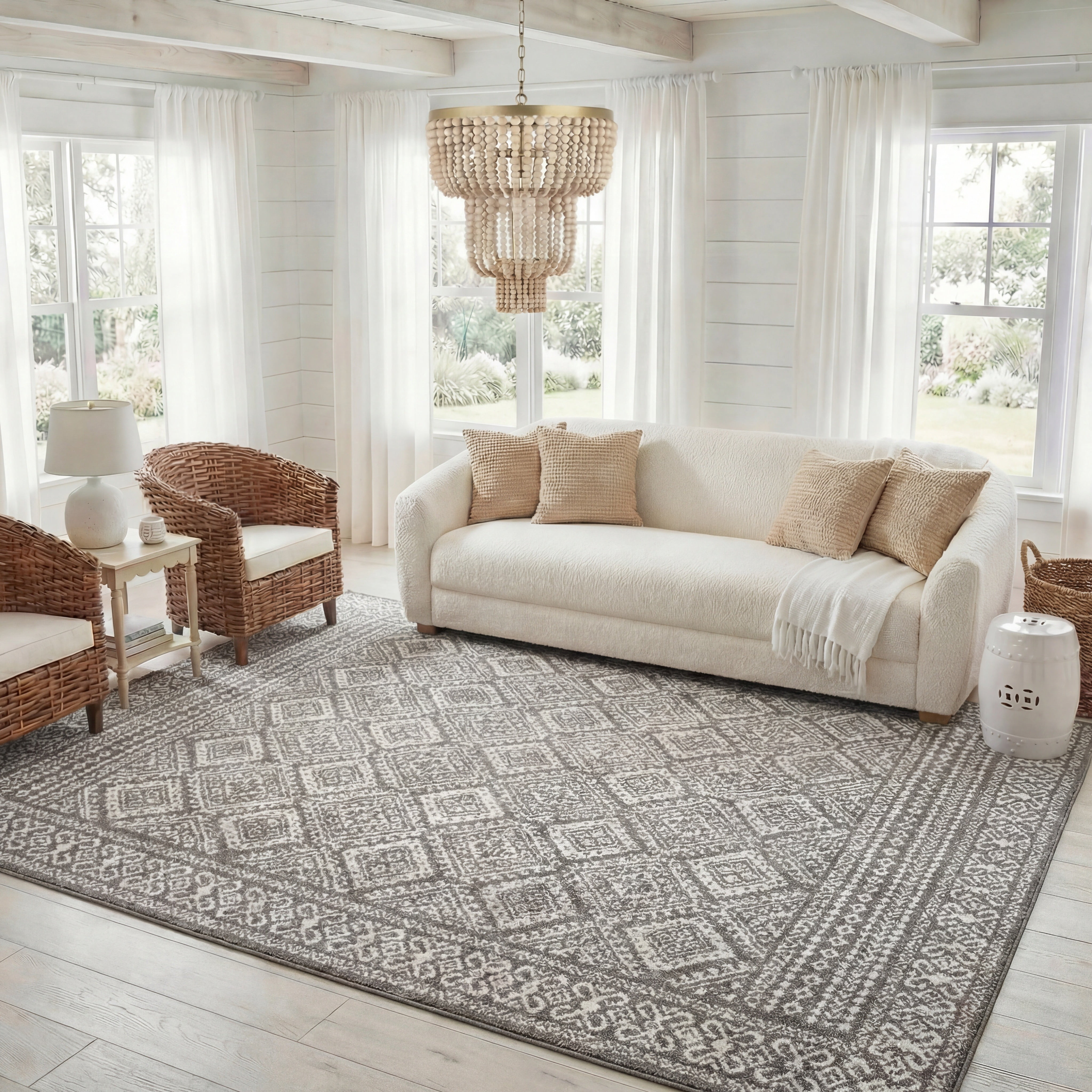 Safavieh Tulum Ophelia Oriental Area Rug, Dark Gray/Ivory, 12' x 15'