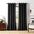 thumbnail image 1 of Cortinas Joydeco de terciopelo negro, 213 x 213 cm, opacas, 2 paneles, 1 of 8