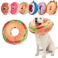 thumbnail image 1 of BEAUTYZOO Dog Cone Alternative After Surgery, Soft Inflatable Cone Collar for Large Dogs, Brown Hamburger Donut, Neoprene, 1 of 3
