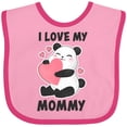 thumbnail image 3 of Inktastic I Love My Mommy with Panda Illustration Boys or Girls Baby Bib, 3 of 4