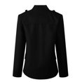thumbnail image 3 of HTNBO Women's Vintage Open Front Slim Fit Button Dress Suit Blazer Jacket Casual Pocket Long Sleeve Jackets Coats, 3 of 5