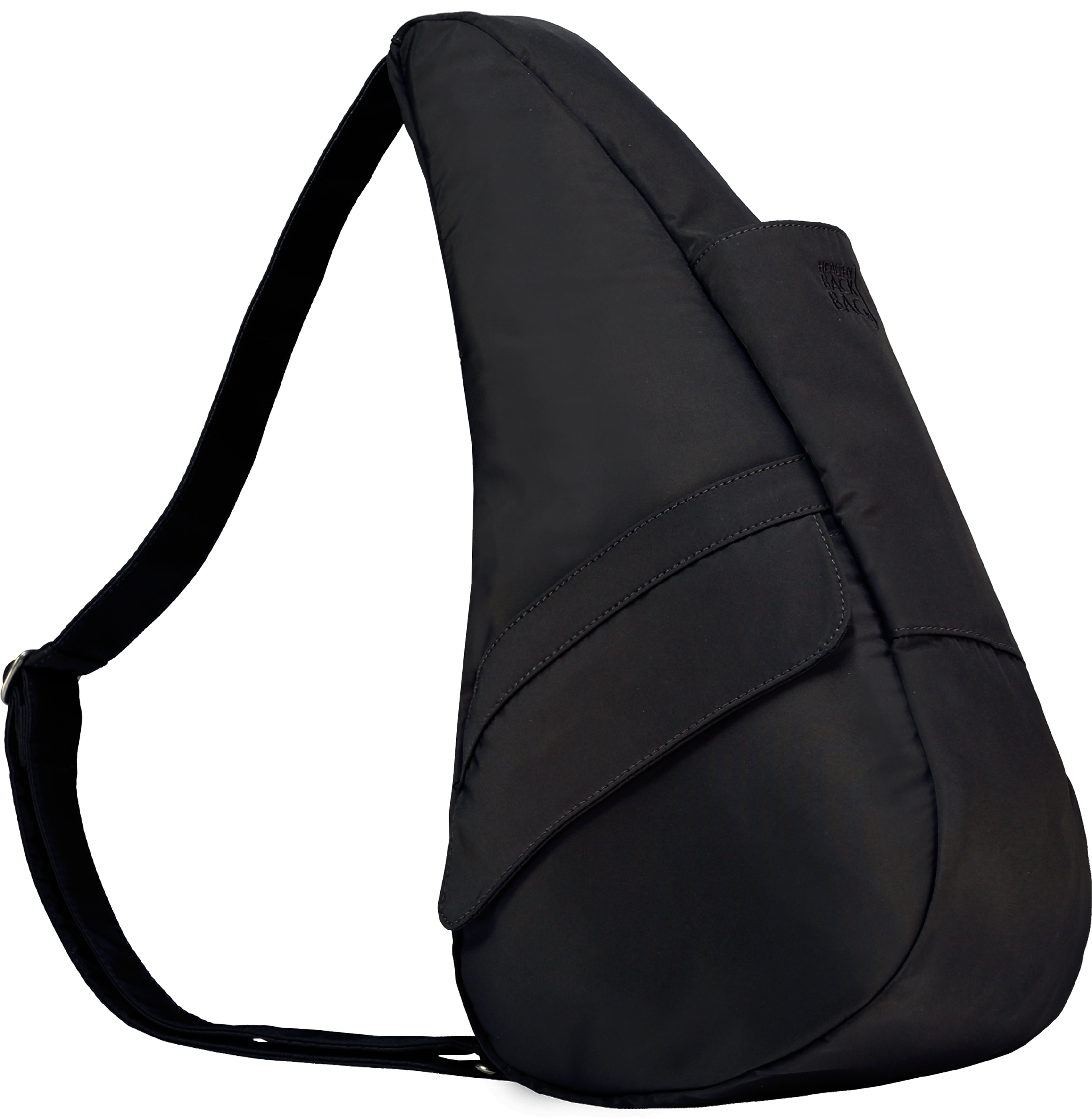 AmeriBag 15" Microfiber Crossbody Sling Healthy Back Bag (Black)