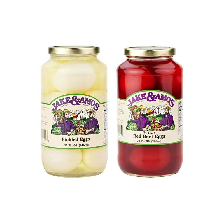 Jake Amos Pickled Eggs Variety 2-Pack- Economy Size 32 Jars