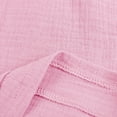 thumbnail image 5 of GiLiling Girls Casual 2 Piece Outfit Linen Long Sleeve Button Down Shirt and High Waist Drawstring Shorts Set (Pink, 6-7 Years), 5 of 9