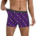 thumbnail image 2 of Kdxio Men's Boxer Briefs with Purple Mardi Gras Print - Comfortable and Breathable Underwear for Everyday Wear, 2 of 7