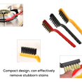 thumbnail image 6 of Set of 3 Pc Mini Wire Brush Cleaning Tool Kit Brass, Nylon, Stainless Steel Bristles, Gas Cleaning Brushes Iron Nylon Copper Wire for Car Kitchen Gas Stove Cleaning Tool, 6 of 8