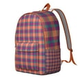 thumbnail image 2 of Fashionable Abstract Plaid Backpack, Large Interior, Waterproof and Lightweight, 2 of 5
