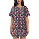 thumbnail image 1 of Fotbe Octopus in love Conjunto de Pijama Estampado para Mujer, 2 Piezas, Ropa de Dormir con Camiseta de Manga Corta y Shorts Suaves-Small, 1 of 6