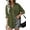 Army Green, variant on Zeagoo Womens Button Up Shirt Loose Drop Shoulder Blouses Long Sleeve Soft Office Dress Collar Shirt with Pockets