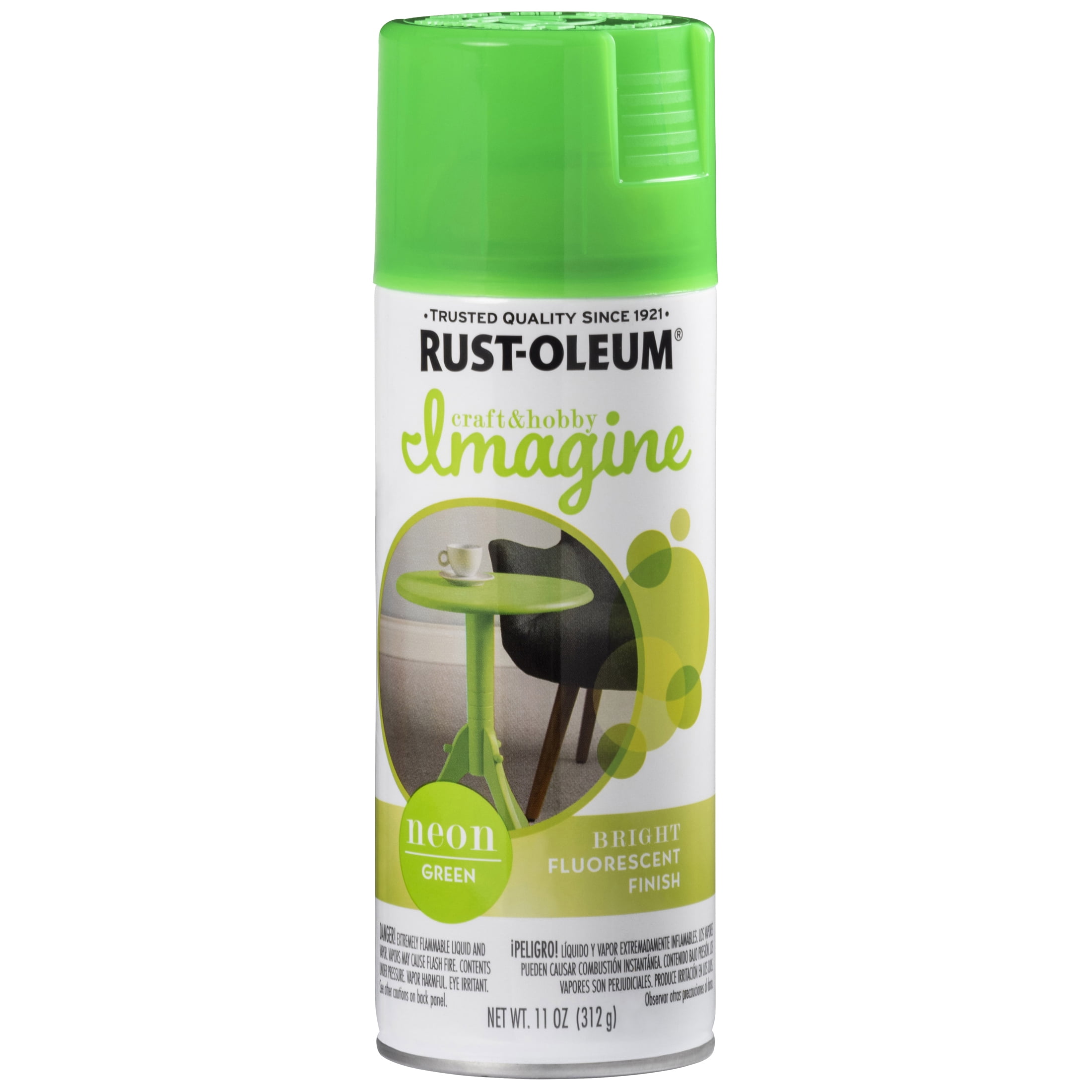 4 Pack, Green, Rust-Oleum Craft & Hobby Imagine Neon Spray Paint- 345654, 11 oz.
