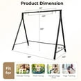 thumbnail image 2 of Gymax Metal Porch Swing Stand Heavy Duty Hanging Swing Frame w/ 4 Hanging Rings, 2 of 10