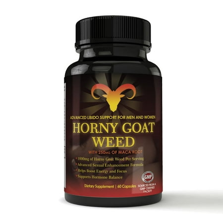 Horny Goat Weed 1000mg Extract for Advanced Libido Support (60 (Best Supplements For Women's Libido)