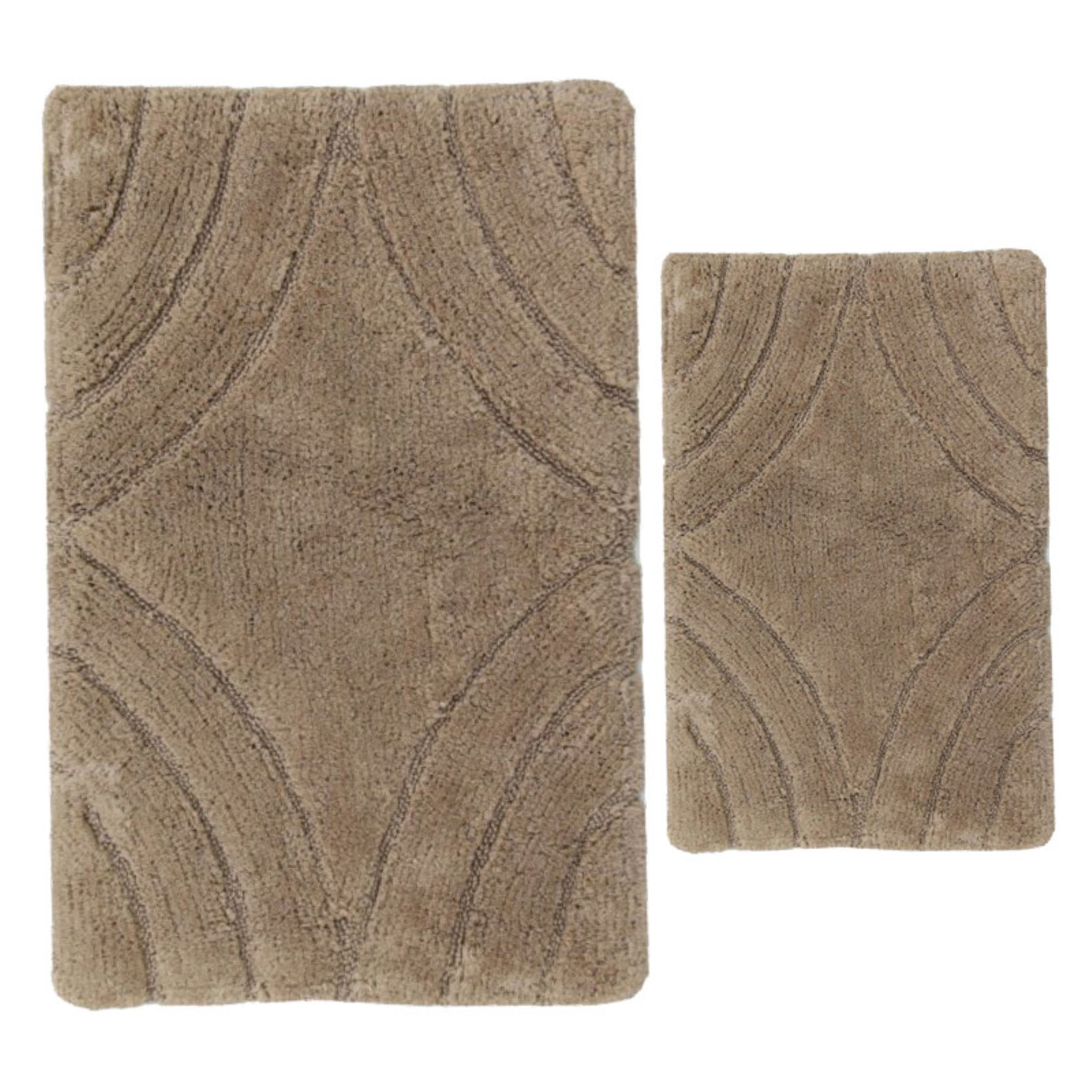 Elegance Collection Diamond Bath Rug Set of 2