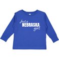 thumbnail image 3 of Inktastic Just a Nebraska Girl Born and Raised Girls Long Sleeve Toddler T-Shirt, 3 of 5