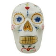thumbnail image 2 of White Day Of The Dead Skull Ceramic Figurine Skeleton 7"L Fantasy Home Decor, 2 of 8